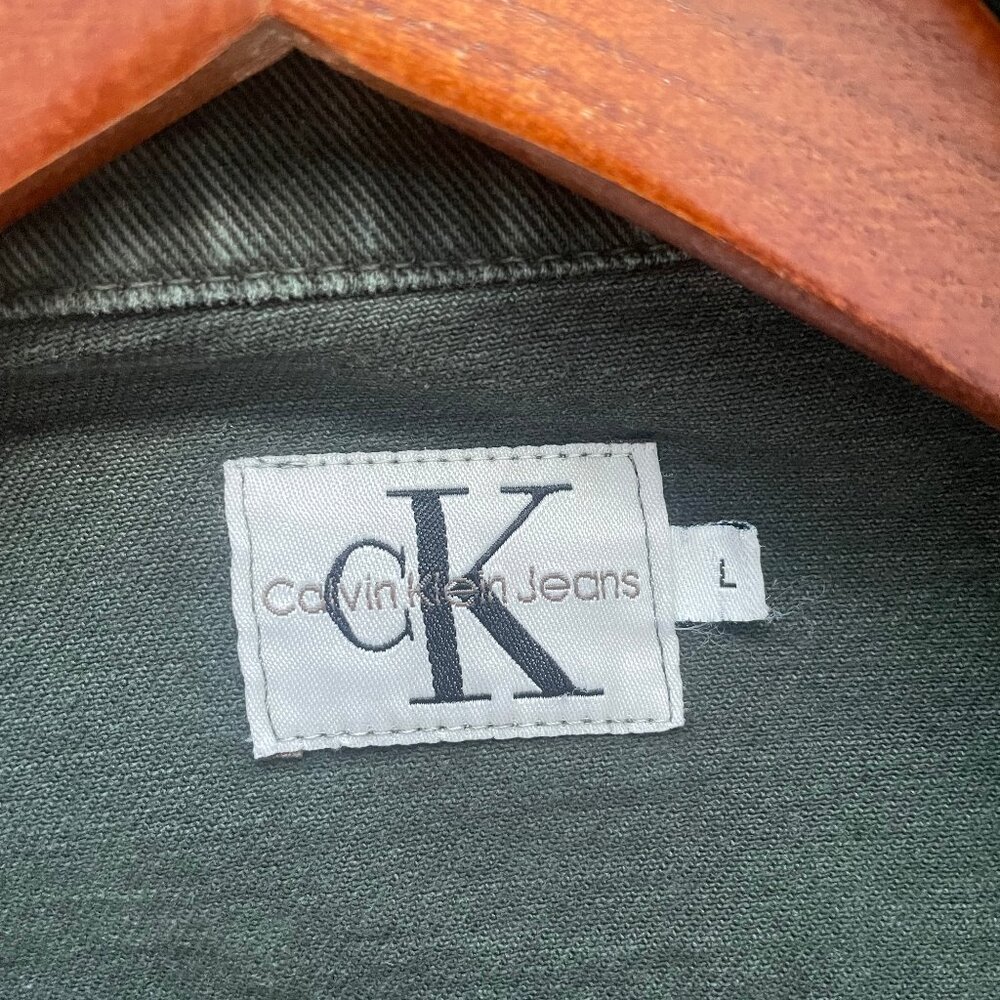 Calvin Klein Jeans Denim Jacket (Forest Green) - Picture 4 of 5